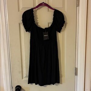 Forever 21 Black Puff Sleeve Dress